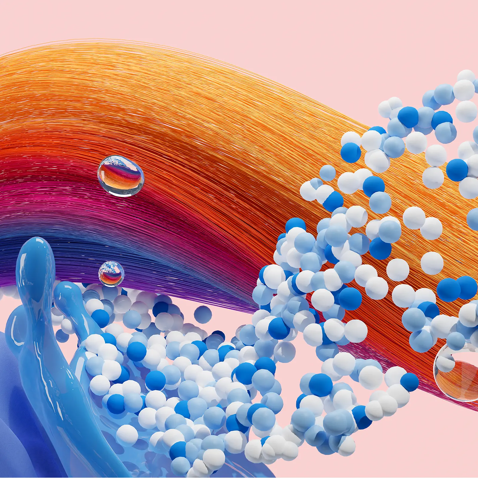 Imagen abstracta que representa al negocio Henkel Consumer Brands para los sectores de Hair y Laundry & Home Care