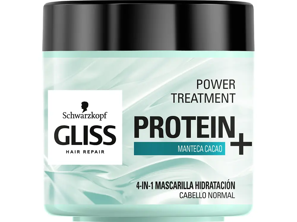 Gliss Mascarilla de Proteína 4en1 Hidratación con Manteca de Cacao