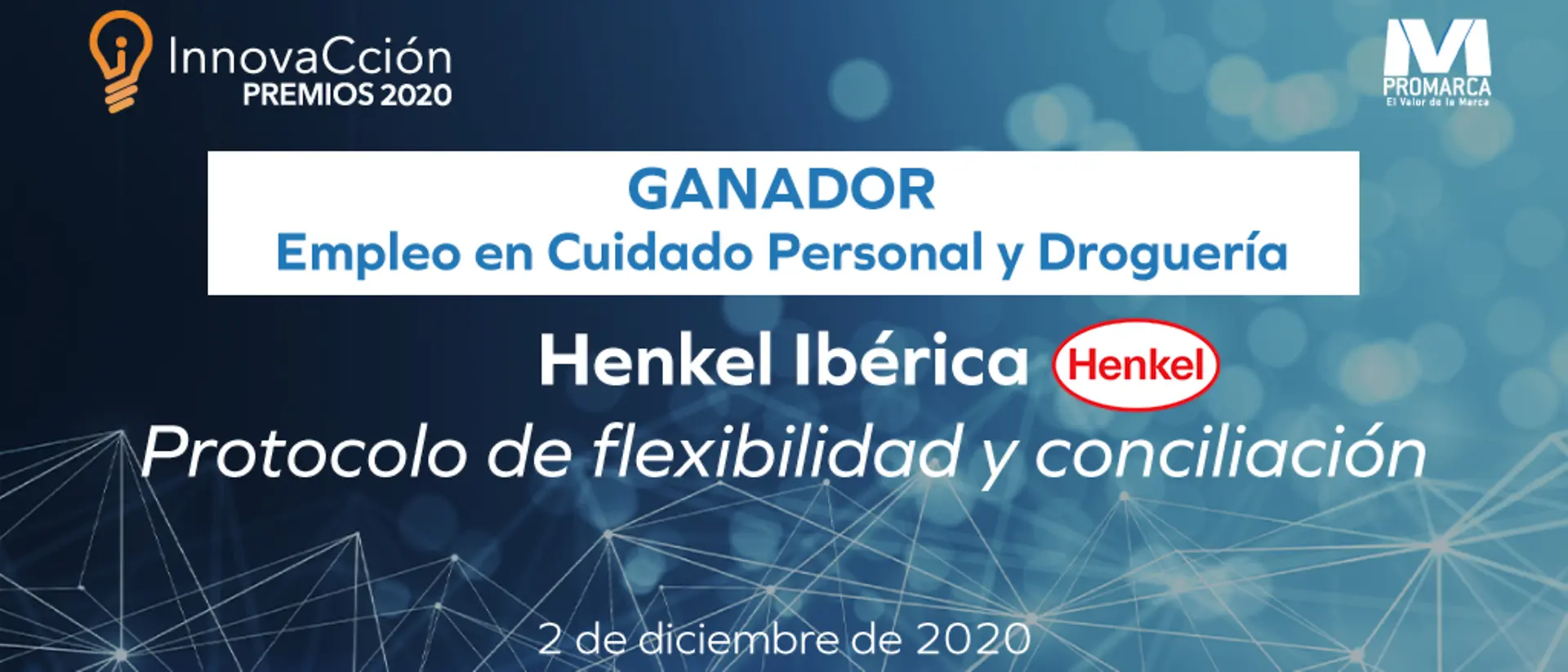 Henkel Ibérica recibe el Premio InnovaCción por el proyecto: “Protocolo de flexibilidad y conciliación”