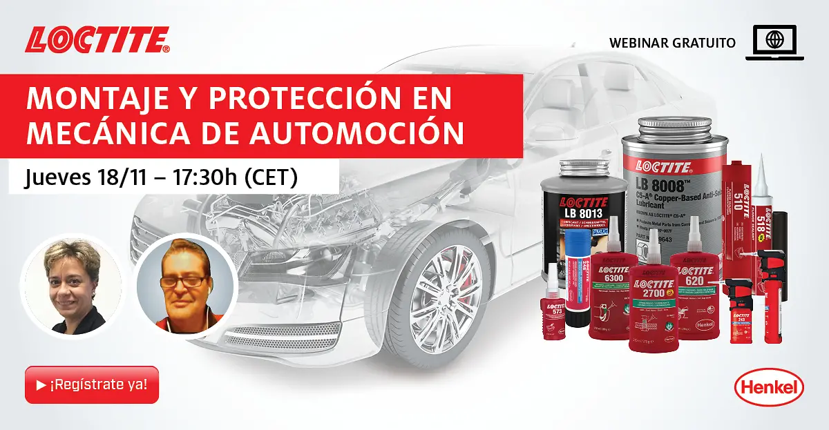 Los fundamentos de la mecánica de automoción, ahora más sencillos con Loctite.